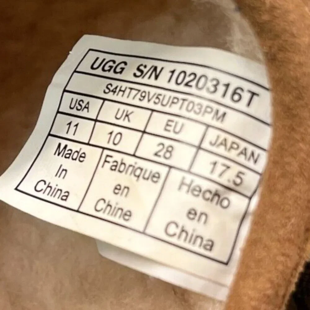 Ugg Fluff Yeah Slide Boys Size 11C Brown Walking Comfort‎ Shoes Winter Sandals
